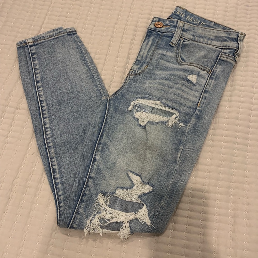 American Eagle Ne(x)t Level stretch destroyed Jegging